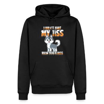 Wolf drôle Je n’ai pas pété mes fesses t’a soufflé un baiser - Sweat à capuche Premium bio Homme - noir - Devant - Nico (187cm)