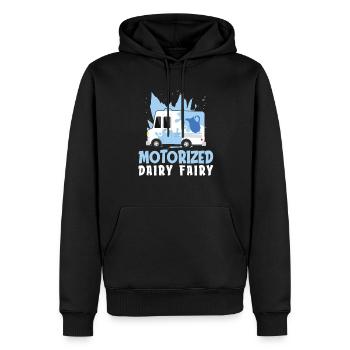 Kuh Milch Fee Milchwagen - Männer Premium Bio Hoodie - Schwarz - Vorne - Nico (187cm)
