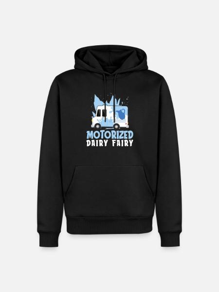 Kuh Milch Fee Milchwagen - Männer Premium Bio Hoodie - Schwarz