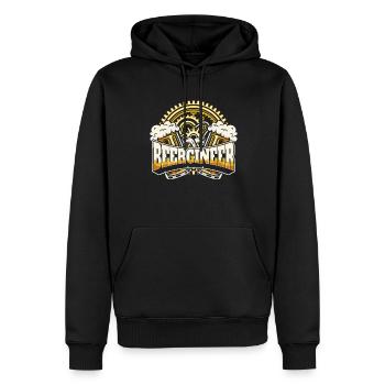 Bière artisanale Bière artisanale Bière drôle Beergineer - Sweat à capuche Premium bio Homme - noir - Devant - Nico (187cm)