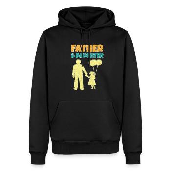 Father's Day Dad Dad Best Dad - Men’s Premium Organic Hoodie - black - Front - Nico (187cm)