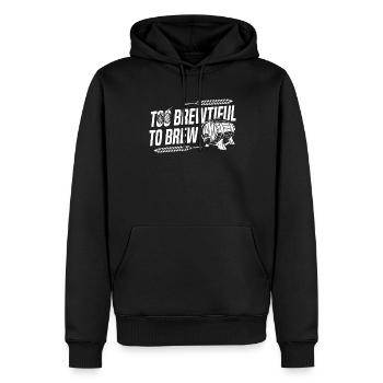 Bière artisanale Bière artisanale Baril de bière artisanale - Sweat à capuche Premium bio Homme - noir - Devant - Nico (187cm)