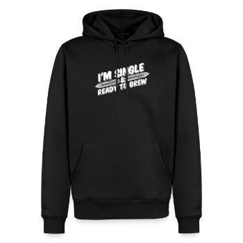 Bière artisanale Bière artisanale Orge - Sweat à capuche Premium bio Homme - noir - Devant - Nico (187cm)