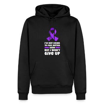 Fibromyalgie Rhumatisme mignon - Sweat à capuche Premium bio Homme - noir - Devant - Nico (187cm)