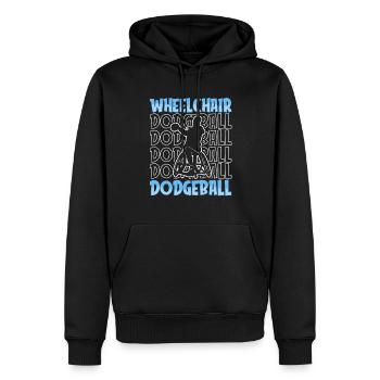 Fauteuil roulant de ballon chasseur - Sweat à capuche Premium bio Homme - noir - Devant - Nico (187cm)