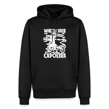 Capoeira Danse Martiale Fauteuil Roulant - Sweat à capuche Premium bio Homme - noir - Devant - Nico (187cm)
