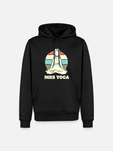 Fille de yoga - Sweat à capuche Premium bio Homme - noir