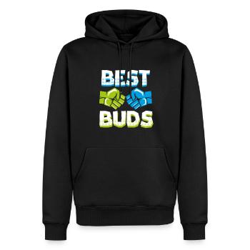 Meilleurs amis Meilleurs bourgeons Meilleur ami - Sweat à capuche Premium bio Homme - noir - Devant - Nico (187cm)