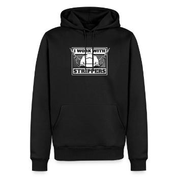 Elektriker Elektroniker Witzig Bauelektriker - Männer Premium Bio Hoodie - Schwarz - Vorne - Nico (187cm)