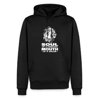 Voilier Sailor Voilier - Sweat à capuche Premium bio Homme - noir - Devant - Nico (187cm)