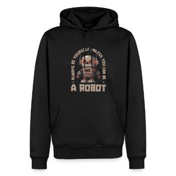 Robotique Ai Robot Drôle - Sweat à capuche Premium bio Homme - noir - Devant - Nico (187cm)