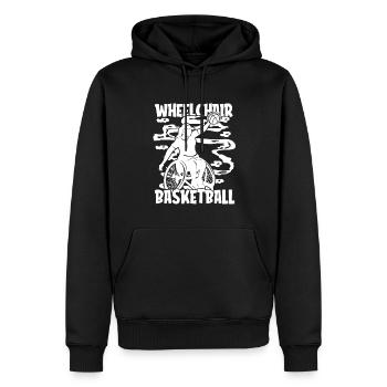 Basketball Basketballer Wheelchair Basketball - Männer Premium Bio Hoodie - Schwarz - Vorne - Nico (187cm)
