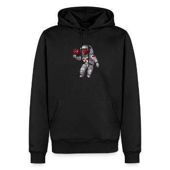 Tischtennis Pingpong Astronaut - Männer Premium Bio Hoodie - Schwarz - Vorne - Nico (187cm)