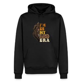 LÖWE LEO Horoscope Design - Männer Premium Bio Hoodie - Schwarz - Vorne - Nico (187cm)