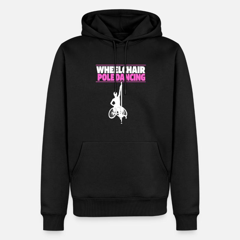 Pole Dancing Rollstuhl - Männer Premium Bio Hoodie - Schwarz
