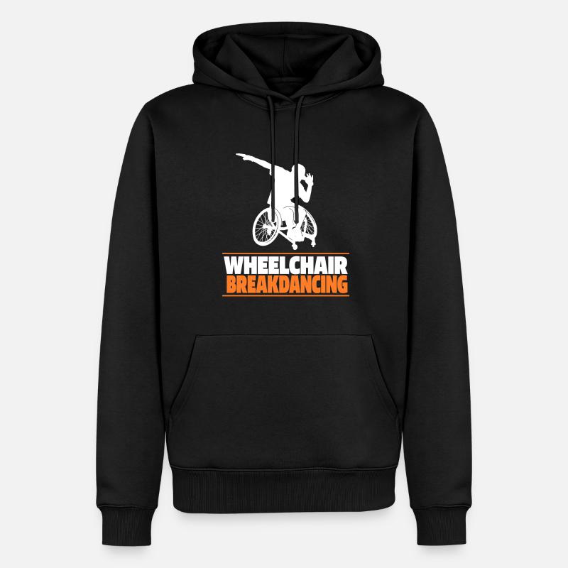 Breakdance Breakdancer Breakdance Fauteuil roulant - Sweat à capuche Premium bio Homme - noir