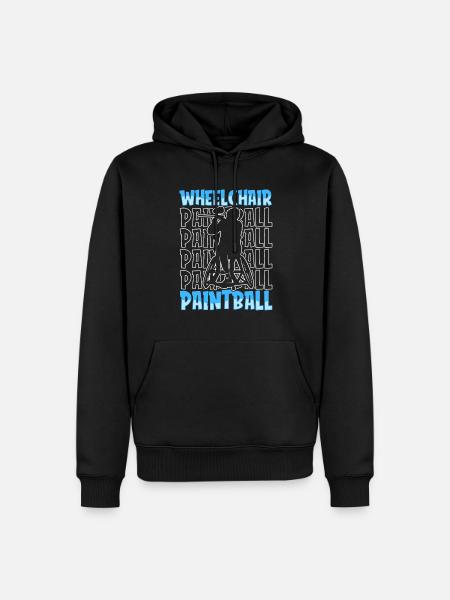 Fauteuil roulant de paintball - Sweat à capuche Premium bio Homme - noir