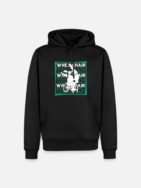 Wrestling Wrestler Rollstuhl - Männer Premium Bio Hoodie - Schwarz