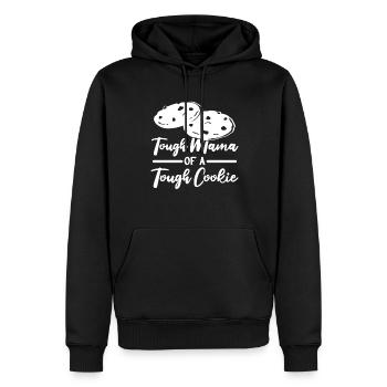 Maman Mère Drôle - Sweat à capuche Premium bio Homme - noir - Devant - Nico (187cm)