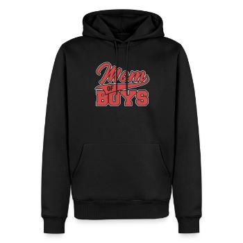 Maman Mère Cool Maman De Garçons - Sweat à capuche Premium bio Homme - noir - Devant - Nico (187cm)