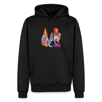 Wolf Großartig - Männer Premium Bio Hoodie - Schwarz - Vorne - Nico (187cm)
