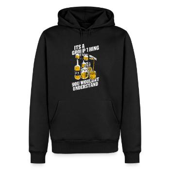 Whisky Whiskey Lustig - Männer Premium Bio Hoodie - Schwarz - Vorne - Nico (187cm)