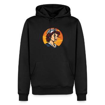 Voile Marin Voilier Voilier Femme - Sweat à capuche Premium bio Homme - noir - Devant - Nico (187cm)