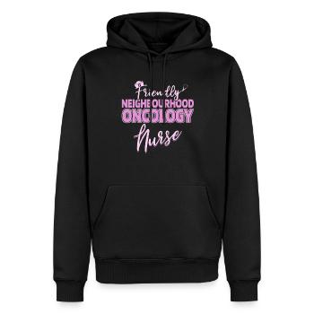 Krankenschwester Freundlich - Männer Premium Bio Hoodie - Schwarz - Vorne - Nico (187cm)