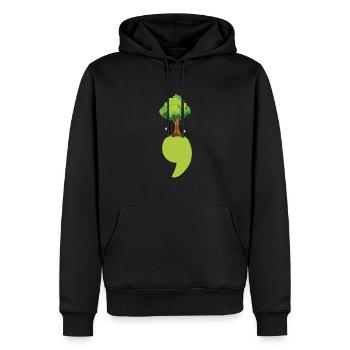 Psychologue Psychologue Mignon - Sweat à capuche Premium bio Homme - noir - Devant - Nico (187cm)