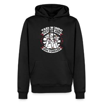 Taekwondo Vater Taekwondo Vater - Männer Premium Bio Hoodie - Schwarz - Vorne - Nico (187cm)