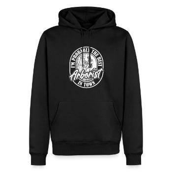 Baumpfleger Baumkletterer Arborist - Männer Premium Bio Hoodie - Schwarz - Vorne - Nico (187cm)