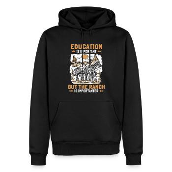 Rodeo Cowboy Lustig Ranch Cowboy - Männer Premium Bio Hoodie - Schwarz - Vorne - Nico (187cm)