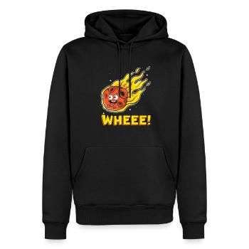 Détournement astroïde des flammes spatiales spatiales - Sweat à capuche Premium bio Homme - noir - Devant - Nico (187cm)