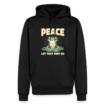 Buddha Buddhist Frieden - Männer Premium Bio Hoodie - Schwarz - Vorne - Nico (187cm)