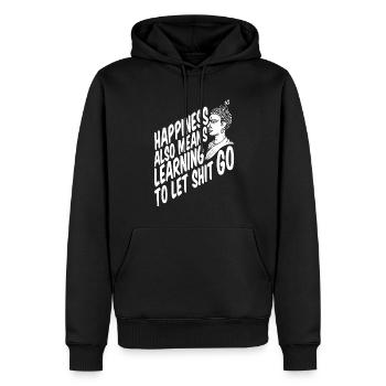 Buddha Buddhist Buddha, Lass Die Scheiße Los - Männer Premium Bio Hoodie - Schwarz - Vorne - Nico (187cm)
