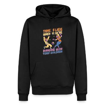 Maman Maman Danse Maman Danse Maman - Sweat à capuche Premium bio Homme - noir - Devant - Nico (187cm)