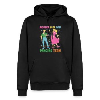 Maman Mère Fils Danse Mère - Sweat à capuche Premium bio Homme - noir - Devant - Nico (187cm)