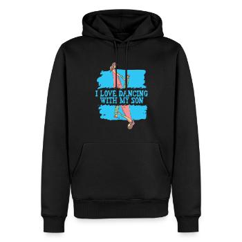 Maman Mère Fils Danse Mère - Sweat à capuche Premium bio Homme - noir - Devant - Nico (187cm)