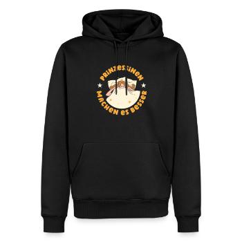Prinzessin - Männer Premium Bio Hoodie - Schwarz - Vorne - Nico (187cm)
