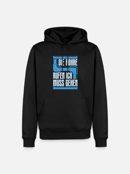 Rohrleitungsbauer Witzig - Männer Premium Bio Hoodie - Schwarz
