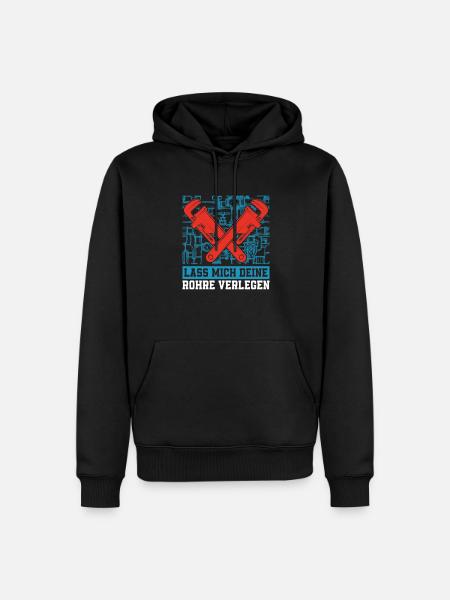 Rohrleitungsbauer Komisch - Männer Premium Bio Hoodie - Schwarz