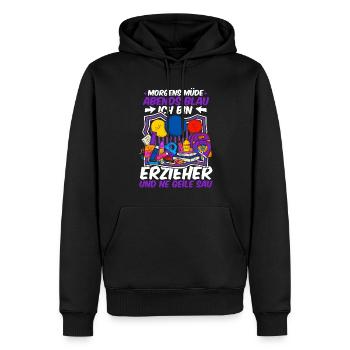 Erzieherin Kindergärtnerin Tagesmutter - Männer Premium Bio Hoodie - Schwarz - Vorne - Nico (187cm)