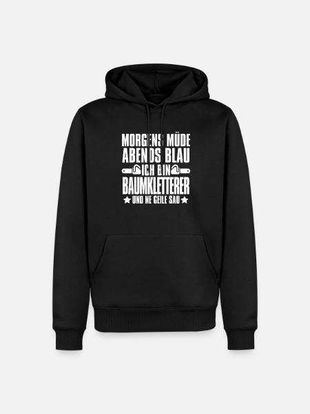 Baumpfleger Baumkletterer Arborist - Männer Premium Bio Hoodie - Schwarz