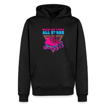 Roller Skating Roller Roller Filles - Sweat à capuche Premium bio Homme - noir - Devant - Nico (187cm)