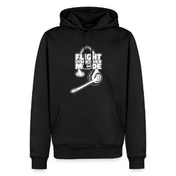 Distributeur de vols du centre de contrôle des appels d’urgence - Sweat à capuche Premium bio Homme - noir - Devant - Nico (187cm)