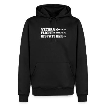 Vétéran du centre de contrôle des appels d’urgence - Sweat à capuche Premium bio Homme - noir - Devant - Nico (187cm)