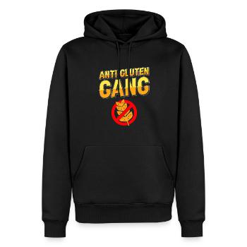 Glutenfrei Fun - Männer Premium Bio Hoodie - Schwarz - Vorne - Nico (187cm)
