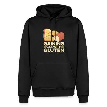 Glutenfrei Lustig - Männer Premium Bio Hoodie - Schwarz - Vorne - Nico (187cm)