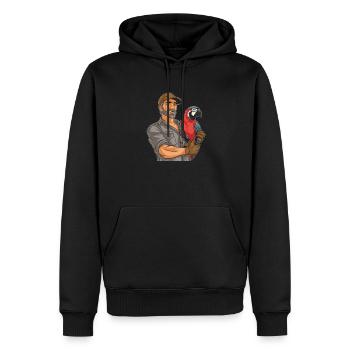 Gardien de zoo Gardien de zoo - Sweat à capuche Premium bio Homme - noir - Devant - Nico (187cm)