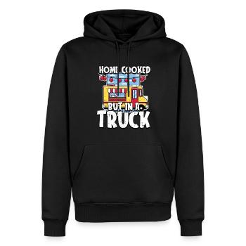 Straßenessen Witzig - Männer Premium Bio Hoodie - Schwarz - Vorne - Nico (187cm)